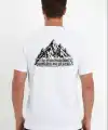 Erkek T-Shirt Nihilist Penguen Baskılı Bisiklet Yaka Kısa kol yazlık Tişört - Beyaz