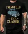 Erkek Tişört Araba Baskılı Kısa kol t-shirt - Siyah