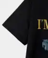 Erkek Tişört Araba Baskılı Kısa kol t-shirt - Siyah