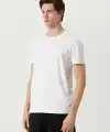 ERKEK  Tişört Basic Bisiklet Yaka Regular Kısa kol T-Shirt - Beyaz