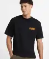 Erkek Tişört Baskılı Oversize Kısa kol T-shirt - Siyah