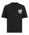 Erkek Tişört Baskılı Oversize Kısa kol T-shirt - Siyah