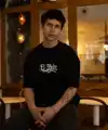 Erkek Tişört Bisiklet Yaka Baskılı Oversize Kısa kol T-Shirt - Siyah