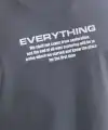 Erkek Tişort  Bisiklet Yaka Baskılı Oversize T-Shirt - Gri