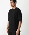 Erkek Tişört Düz Basic Penye Yazlık Bisiklet Yaka Kısa Kol T-Shirt - Siyah