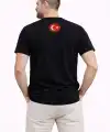 Erkek TÜRKİYE Baskılı Tişört Ay Yıldız 2026 Dünya Kupası Taraftar Forma T-Shirt - Siyah