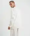 Erkek Uzun Kol Bisiklet Yaka 3 iplik Pamuklu Kışlık SweatShirt  - Beyaz