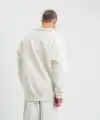 Erkek Uzun Kol Bisiklet Yaka 3 iplik Pamuklu Kışlık SweatShirt  - Beyaz