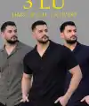 Erkek Waffle Kumaş Yakalı Kısa Kol Düğmeli Gömlek 3’lü Set Siyah-Haki-Lacivert