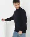 Erkek Yarım Balıkçı Yaka Triko Kazak - Lacivert