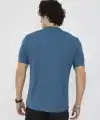ERKEK Yazlık Tişört Bisiklet Yaka T-Shirt- Turkuaz