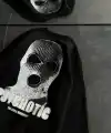 Kadın 3 iplik Kışlık Bisiklet Yaka Baskılı SweatShirt - Siyah