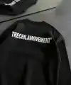 Kadın 3 iplik Kışlık pamuklu Bisiklet Yaka Oversize Baskılı SweatShirt - Siyah