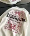 Kadın 3 İplik Pamuklu Bisiklet Yaka Baskılı SweatShirt - Beyaz