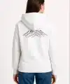 Kadın 3 İplik Pamuklu Kapüşonlu Hoodie Sweatshirt Nihilist Penguen Baskılı - Beyaz