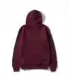 Kadın 3 İplik Pamuklu Kapüşonlu Kanguru Cepli Düz Hoodie Sweatshirt - Bordo