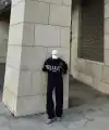 Kadın 3 İplik Pamuklu Yakalı Sweat Baggy Pantolonlu Alt-Üst Takım - Siyah