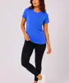 Kadın 3’lü Kısa Kollu Bisiklet Yaka Basic Slim Fit T-Shirt - Kırmızı - Mavi - Turuncu
