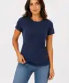 Kadın 3’lü Kısa Kollu Bisiklet Yaka Basic Slim Fit T-Shirt - Mor - Petrol Mavisi - Hardal