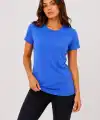 Kadın 3’lü Kısa Kollu Bisiklet Yaka Basic Slim Fit T-Shirt -Petrol Mavisi  - Bej - Mavi