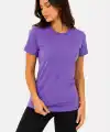 Kadın 3’lü Kısa Kollu Bisiklet Yaka Basic Slim Fit T-Shirt - Pudra Pembe - Mor - Bej