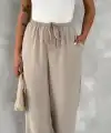 Kadın Ayrobin Oversize Kadın Pantalon - Bej