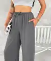 Kadın Ayrobin Oversize Kadın Pantolon - Füme