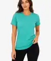 Kadın Basic Tişört Bisiklet Yaka Kısa Kol Günlük Yazlık Slim fit T-Shirt - Su Yeşili