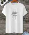 Kadın Baskılı Oversize  kısa kol T-Shirt - Beyaz
