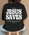 Kadın Baskılı T-Shirt Kısa Kol Bisiklet Yaka Oversize Rahat Kalıp Tişört - Siyah