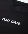 Kadın Baskılı T-Shirt Kısa Kol Bisiklet Yaka Oversize Rahat Kalıp Tişört - Siyah