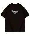 Kadın Baskılı Tişört Bisiklet yaka yazlık Kısa Kol oversize t-shirt - Siyah