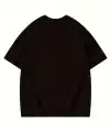 Kadın Baskılı Tişört Bisiklet yaka yazlık Kısa Kol oversize t-shirt - Siyah