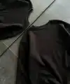 Kadın Bisiklet Yaka 3 İplik Pamuklu Basic SweatShirt - Siyah