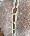 Kadın Dantel Detaylı Derin Dekolte Body Şık Kolsuz Yazlık Bodysuit - Beyaz