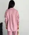 Kadın Gömlek Pantolon ikili Alt-Üst Takım - Toz Pembe