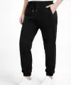 Kadın Jogger Eşofman Altı , Cepli, Paça Lastilkl ,Spor Pantolon - Siyah