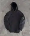 Kadın Kapüşonlu Kanguru Cepli 3 İplik Pamuklu Oversize Hoodie Sweatshirt - Füme