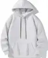 Kadın Kapüşonlu Kanguru Cepli 3 İplik Pamuklu Oversize Hoodie Sweatshirt -  Gri