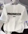 Kadın Kısa Kol Yazlık Tişört Bisiklet Yaka Baskılı Oversize T-Shirt - Beyaz