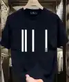 Kadın Kısa Kol Yazlık Tişört Bisiklet Yaka Baskılı Oversize T-Shirt - Siyah