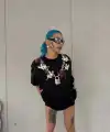 Kadın Kısa Kol Yazlık Tişört Bisiklet Yaka Baskılı Oversize T-Shirt - Siyah