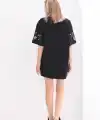 Kadın Kısa Kol Yazlık Tişört Bisiklet Yaka Baskılı Oversize T-Shirt - Siyah