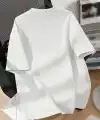 Kadın Kısa Kol Yazlık Tişört Bisiklet Yaka hi Baskılı T-Shirt - Beyaz