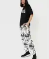 Kadın Kısa Kol Yazlık Tişört Bisiklet Yaka VIBES Baskılı T-Shirt - Siyah