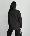 Kadın Nakışlı Uzun Kollu Gömlek - Siyah