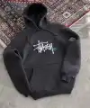 Kadın Oversize Kapüşonlu Cepli Baskılı 3 İplik Pamuklu Hoodie Sweatshirt - Füme