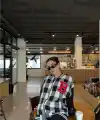 Kadın Pötikare Desen Harf Nakışlı Kolej Ceket - Siyah