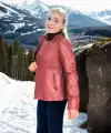 Kadın Premium Doğal Deri Ceket - Bordo