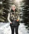 Kadın Premium Doğal Kolsuz Deri Kürk - Siyah